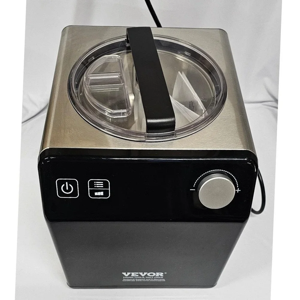 VEVOR‎ Automatic Ice Cream Maker with Compressor 1.5qt Stainless Steel Black